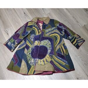 Vintage La Colleccion Judith Roberts Cocoon Kimono Style Cárdigan Jacket Arts